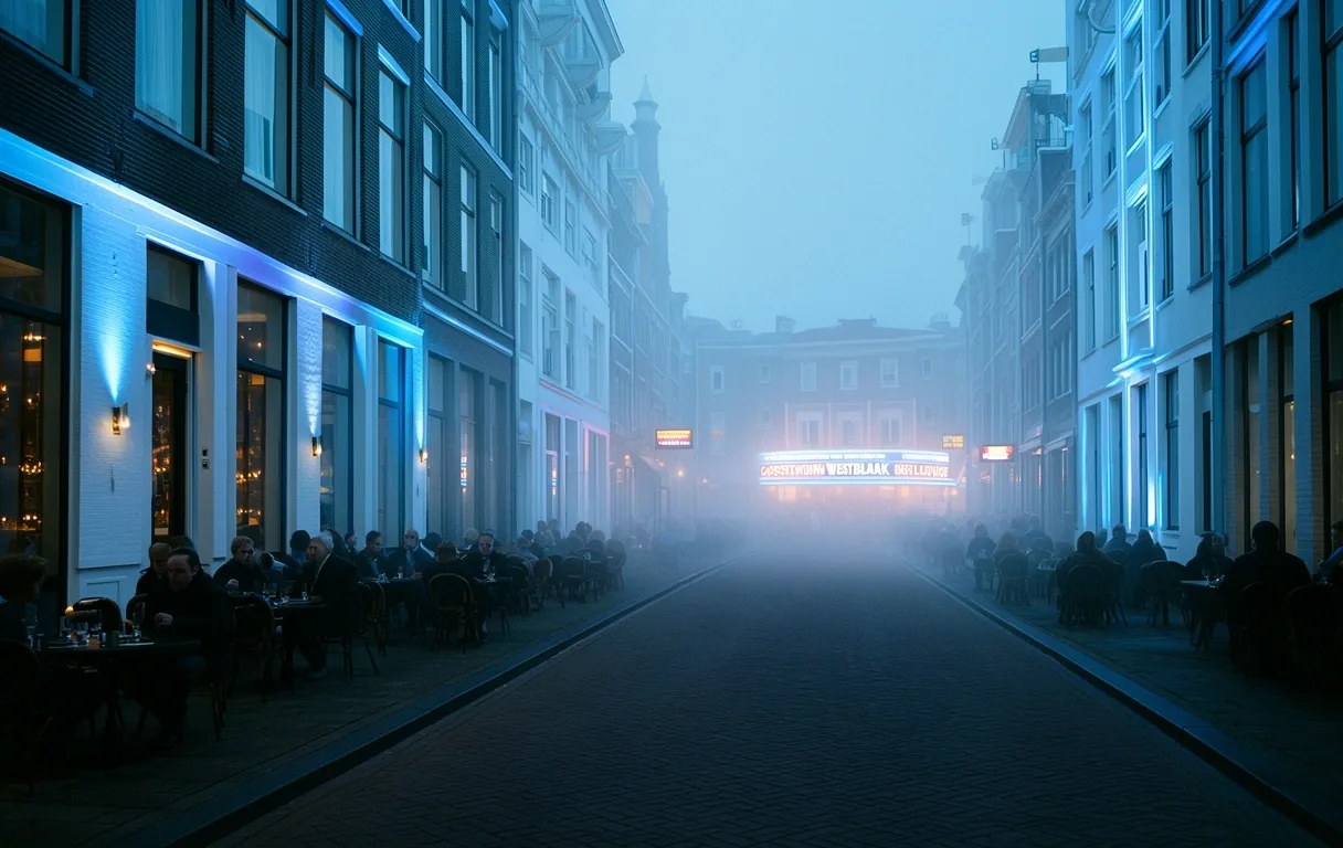 De sfeer van de Westblaak bij avond